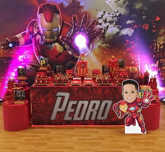 Display Totem de Chão Caricatura Aniversário Iron Man