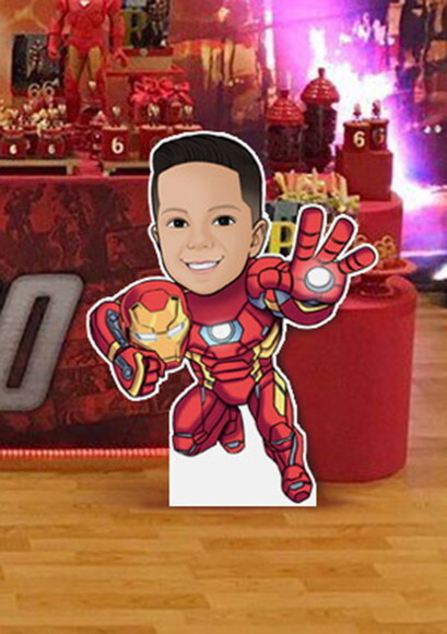 Display Totem de Chão Caricatura Aniversário Iron Man