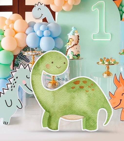 Display Totem de Chão mdf Dinossauro Braquiossauro 90cm