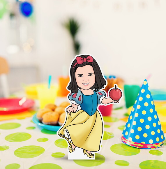 Display Totem de Mesa em mdf Caricatura Branca de Neve 20cm