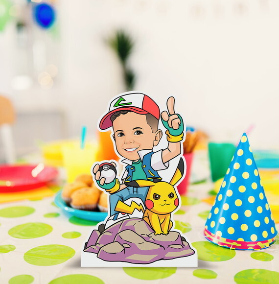 Display Totem de Mesa mdf Caricatura Pokemon 20cm