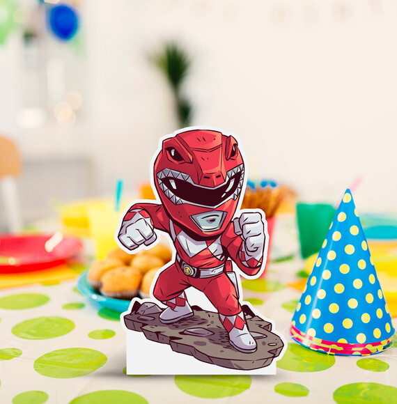 Displays Totens de Mesa em Papel Power Rangers 20cm