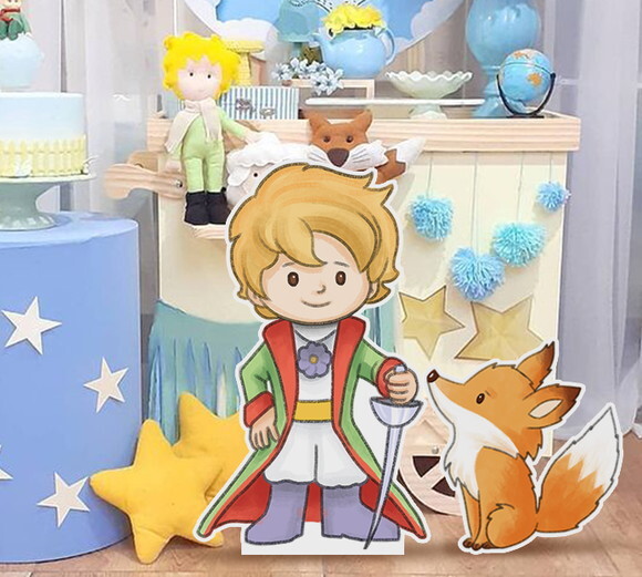 Dois Displays Totens Aniversário Pequeno Príncipe e Raposa