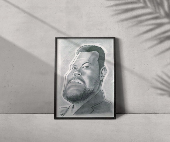Quadro Print Caricatura Babu 30x42cm