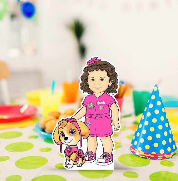 Totem de Mesa mdf Caricatura Sky Patrulha Canina 20cm