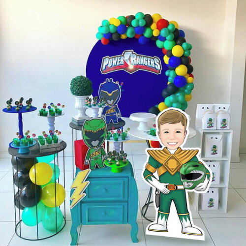 Display de Chão Caricatura Aniversário Power Rangers