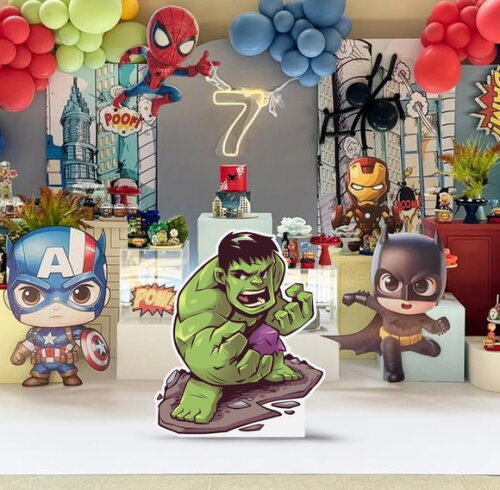Display de Chão em mdf Aniversário Hulk 80cm