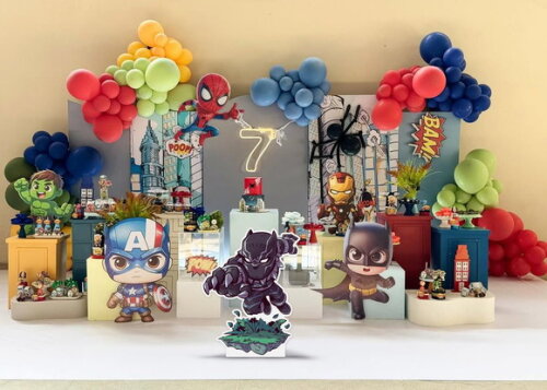 Display de Chão em mdf Aniversário Pantera Negra 80cm