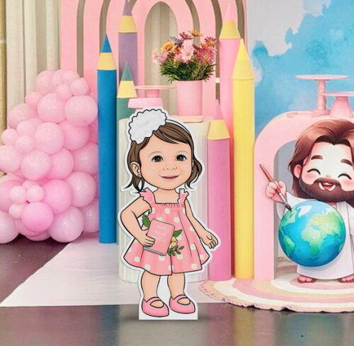 Display de Chão em mdf Caricatura Jardim do Senhor 80cm