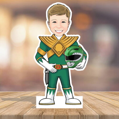 Display de Mesa Caricatura Aniversário Power Rangers