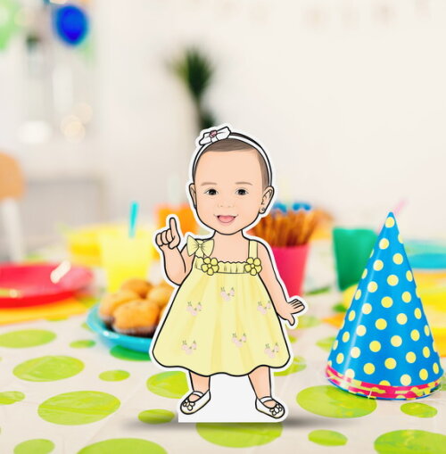 Display de Mesa mdf Caricatura Infantil Menina 20cm