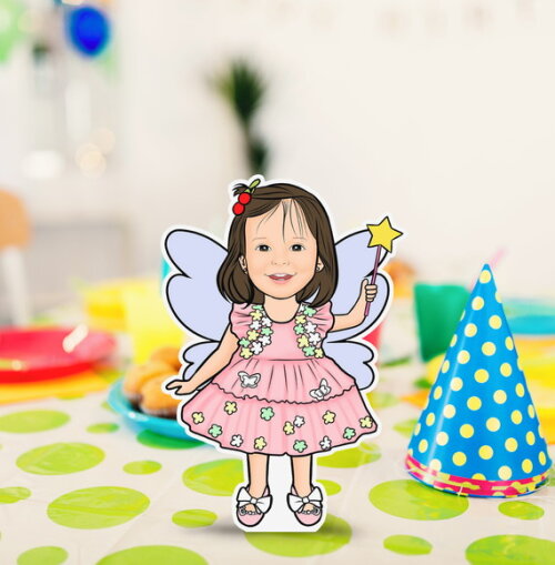 Display de Mesa mdf Caricatura Infantil Fada 20cm