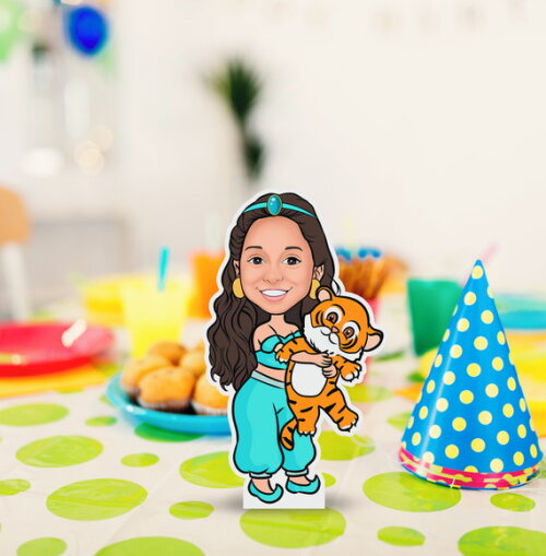 Display de Mesa mdf Caricatura Princesa Jasmine Aladdin 20cm