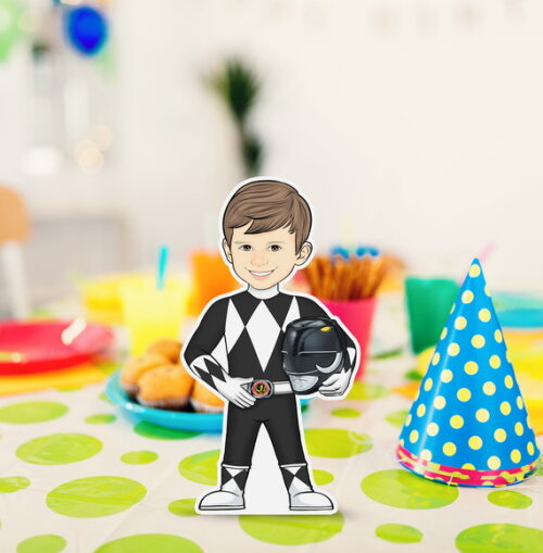 Display de Mesa mdf Caricatura Power Rangers 20cm