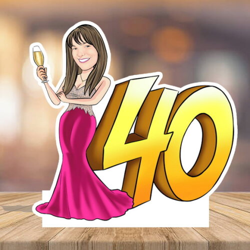 Display de Mesa Totem Caricatura Individual Aniversário