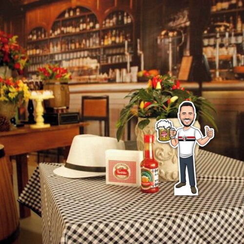 Display de Mesa Totem Caricatura Individual Aniversário