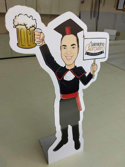 Display de Mesa Totem Caricatura Individual Formatura