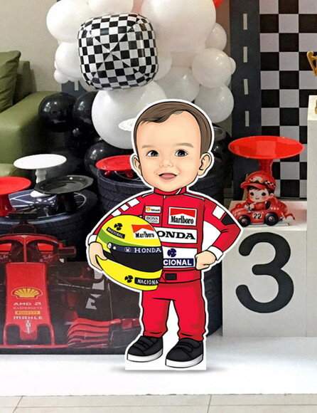 Display Totem Caricatura Aniversário Piloto Fórmula 1