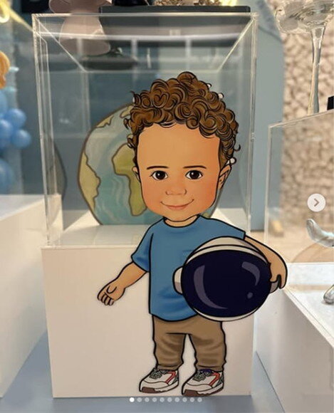 Display Totem de Chão Caricatura Aniversário Astronauta