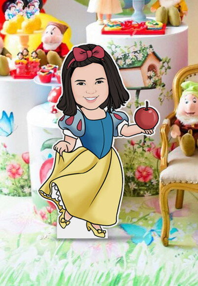 Display Totem de Chão Caricatura Aniversário Branca de Neve