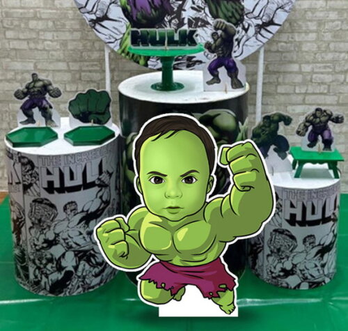 Display Totem de Chão Caricatura Aniversário Hulk