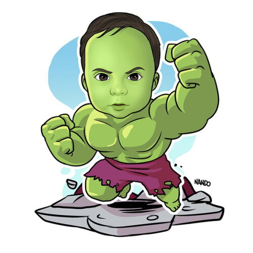 Display Totem de Chão Caricatura Aniversário Hulk
