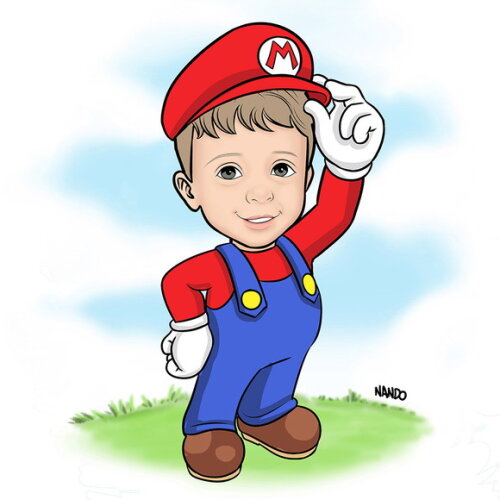Display Totem de Chão Caricatura Aniversário Mario Bros