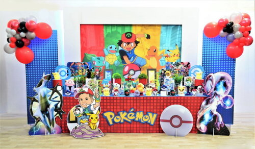 Display Totem de Chão Caricatura Aniversário Pokemon