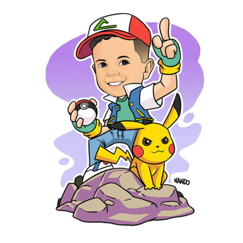 Display Totem de Chão Caricatura Aniversário Pokemon
