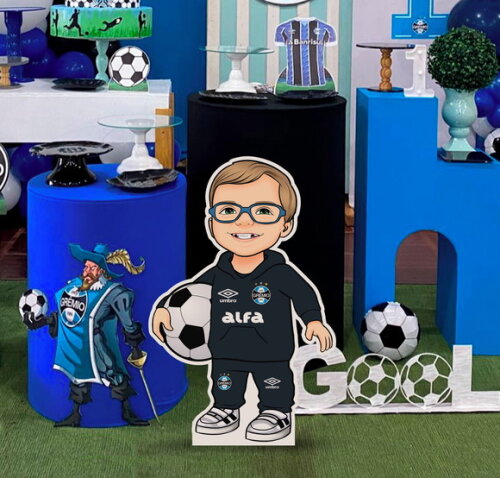 Display Totem de Chão Caricatura Futebol Tricolor Gaúcho