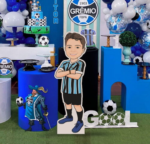 Display Totem de Chão Caricatura Futebol Tricolor Gaúcho