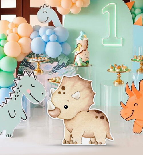 Display Totem de Chão mdf Dinossauro 50cm