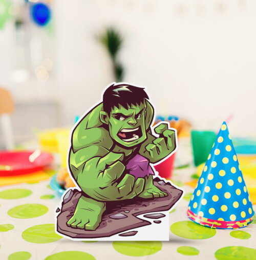 Display Totem de Mesa em Papel Hulk 20cm