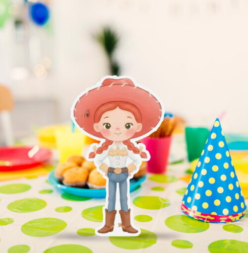 Display Totem de Mesa em Papel Jessie Toy Story 20cm