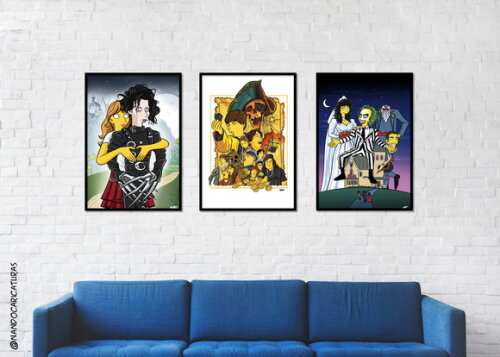 Quadro Yellow Beetlejuice 30x42cm