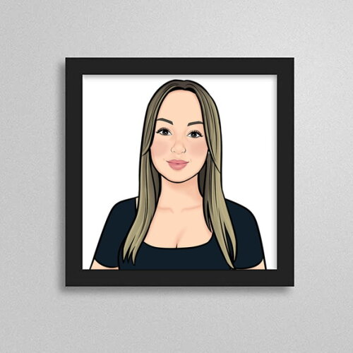 15 Quadros 20cmx20cm com Caricaturas Individuais de Rosto