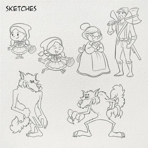 Vou Fazer Um Esboço do Seu Personagem (preto e Branco)