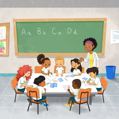Vou Ilustrar Uma Página para Livro Infantil 8 Personagens