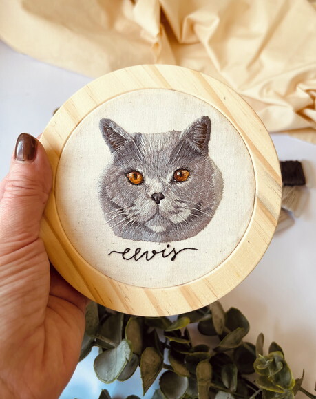 Quadro Pet Bordado - 12 cm