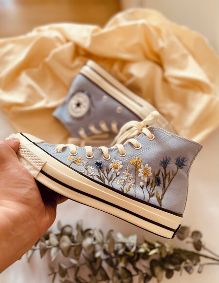 Tênis All Star Bordado a Mão Chuck 70 Noiva Debutante