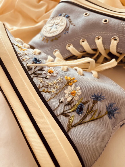 Tênis All Star Bordado a Mão Chuck 70 Noiva Debutante