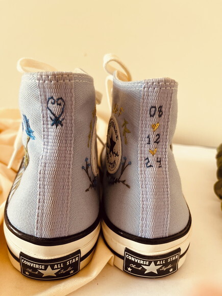 Tênis All Star Bordado a Mão Chuck 70 Noiva Debutante