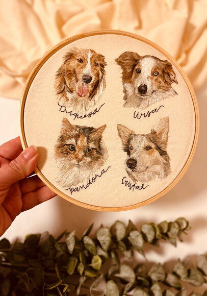 Bordado 4 Pets Personalizado - 20 cm