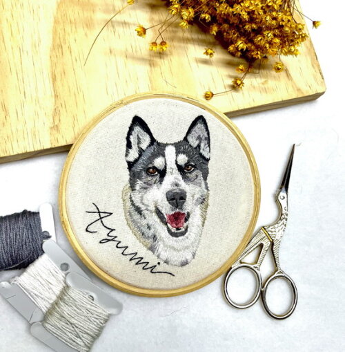 Quadro Pet Bordado - 12 cm