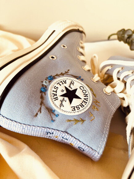 Tênis All Star Bordado a Mão Chuck 70 Noiva Debutante