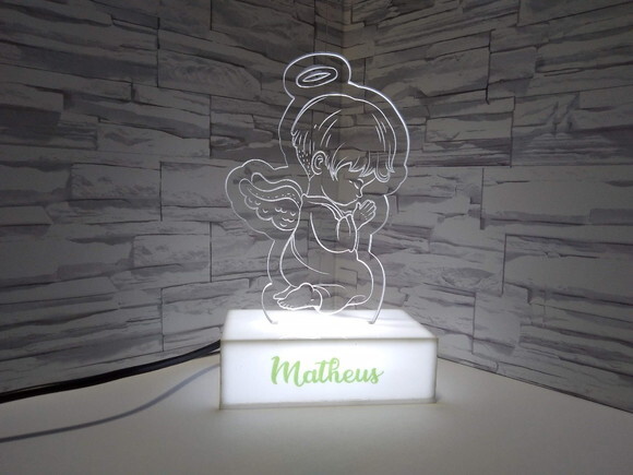 Abajur Luminária Led - Anjo da Guarda