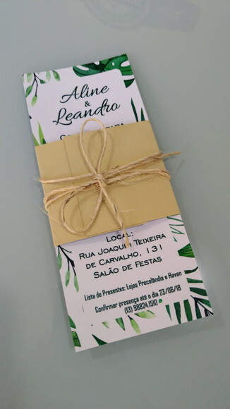 CONVITE FLORAL - 100 unidades