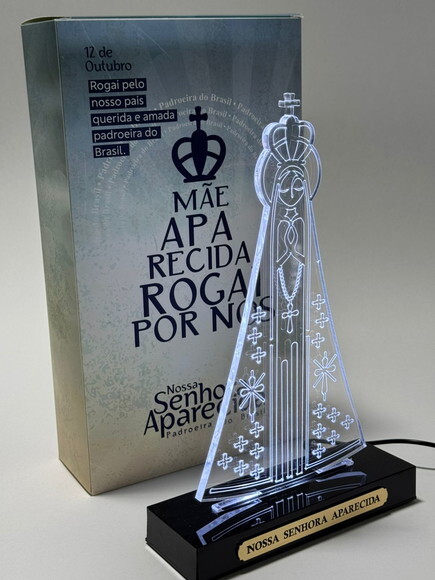 Luminária Led Acrílico - Nossa Senhora Aparecida