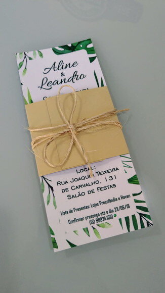 CONVITE FLORAL - 100 unidades