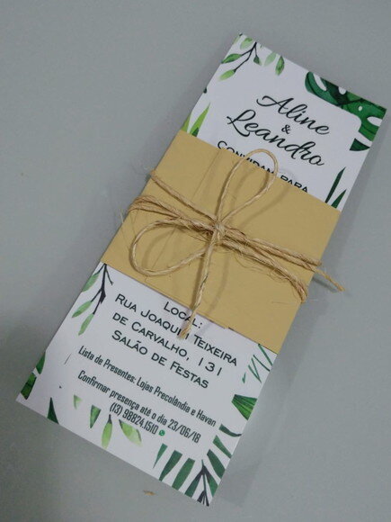 CONVITE FLORAL - 100 unidades